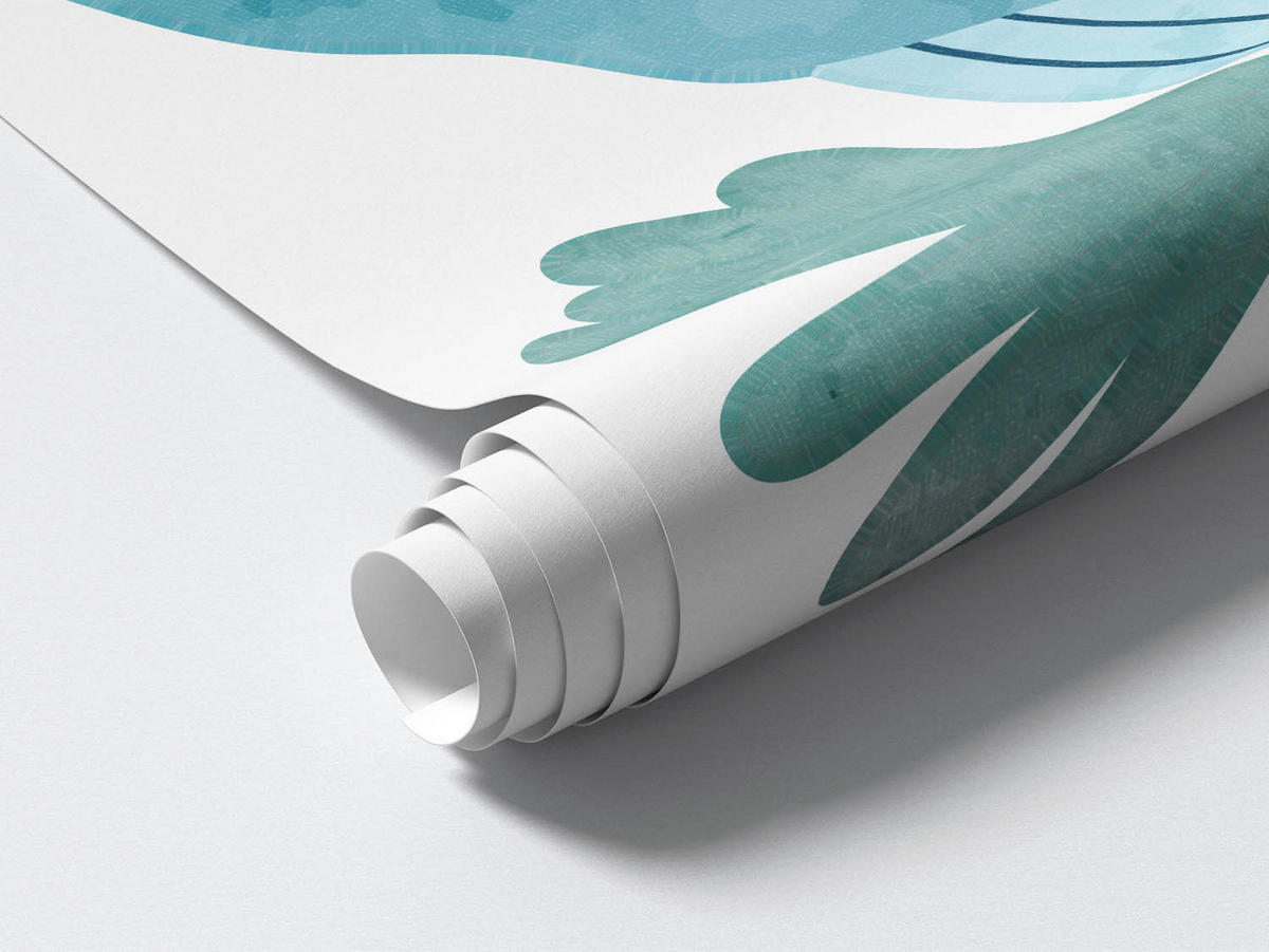 WANDAUFKLEBER 80x146cm - Wasserwelt - Multicolor, Kunststoff (80/146/0.1cm) - Wallfluent