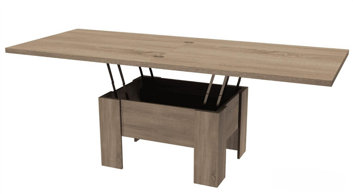 ESSTISCH ROKAR Ausziehbar 100 - 200 / 80 x 78 cm - Trüffeleichefarben/Braun, Holz (100/80/78cm) - MASSENO