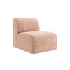 SOFAELEMENT Chenille Stoff Pink - Koralle/Schwarz, Holzwerkstoff/Kunststoff (70/75/94cm) - Makamii