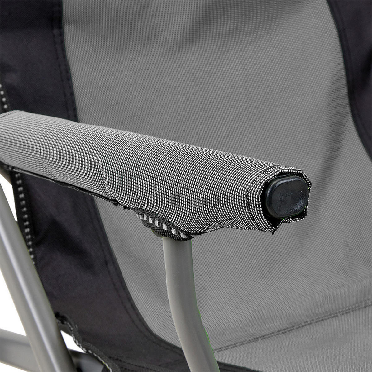CAMPINGSTUHL aus 600D Oxford-Gewebe + Stahlrohr in Grau Praktische Aufbewahrungstasche Angenehme Atmungsaktivität 54 cm B × 53 cm T × 92 cm H - Grau, Kunststoff (54/92/53cm) - Livingandhome