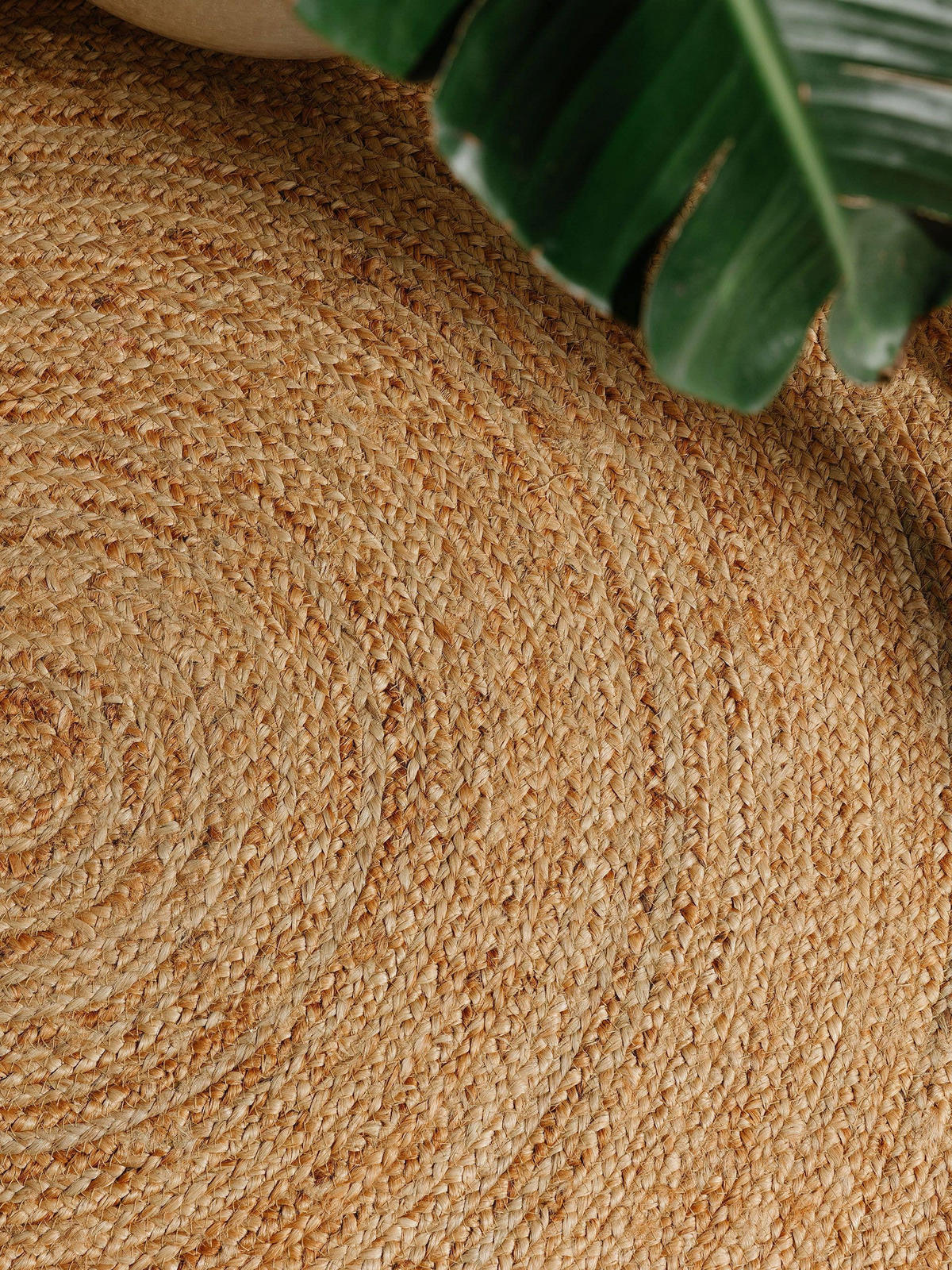 JUTETEPPICH Jutta Hellbraun ø 200 cm rund - Hellbraun, Textil (200/200cm) - benuta Pure