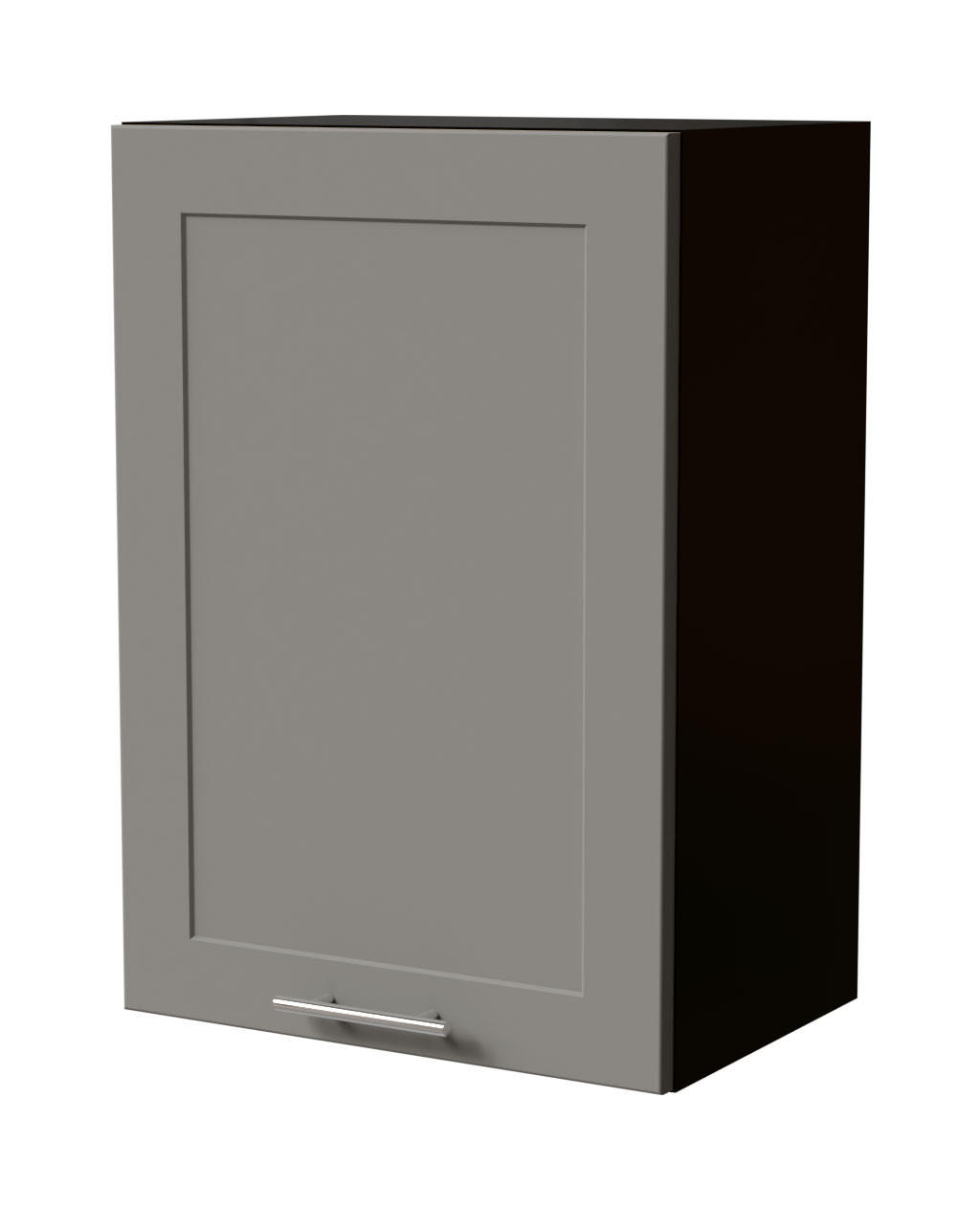 HÄNGESCHRANK Oslo W2/50 Schwarz / Dust Grey Matt 50 / 32,5 / 72cm - Schwarz/Grau, Holz/Holzwerkstoff (50/72/32.5cm) - Feldmann-Wohnen