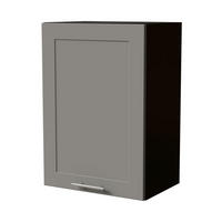 HÄNGESCHRANK Oslo W2/50 Schwarz / Dust Grey Matt 50 / 32,5 / 72cm - Schwarz/Grau, Holz/Holzwerkstoff (50/72/32.5cm) - Feldmann-Wohnen