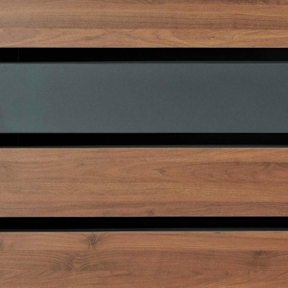 MÜLLTONNENBOX 1er 117x68x80cm Anthrazit Kirsche-Holzoptik Dunkelbraun - Kirschbaumfarben, Metall (68/117/80cm) - PROREGAL