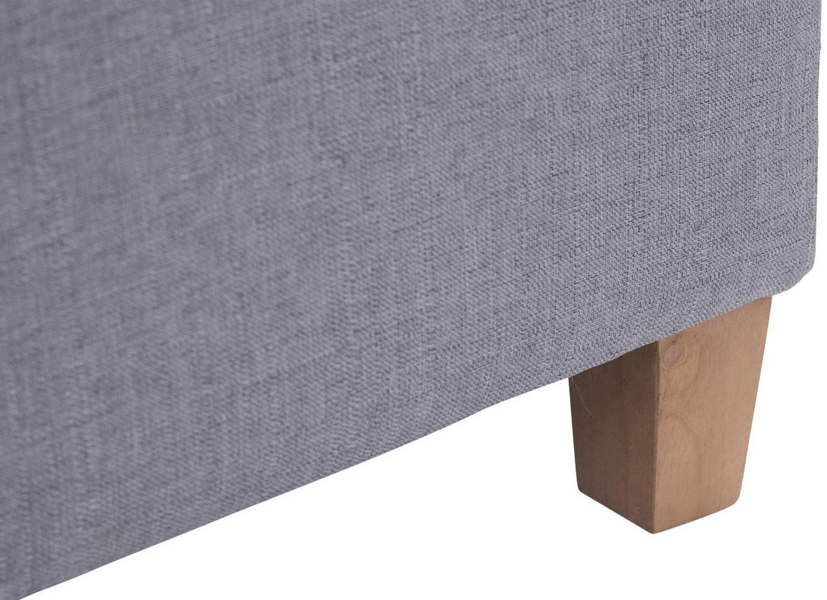 SITZWÜRFEL eckig 45/45/46 cm Stoff hellgrau - Hellgrau/Naturfarben, Holz/Textil (45/46/45cm) - CLP