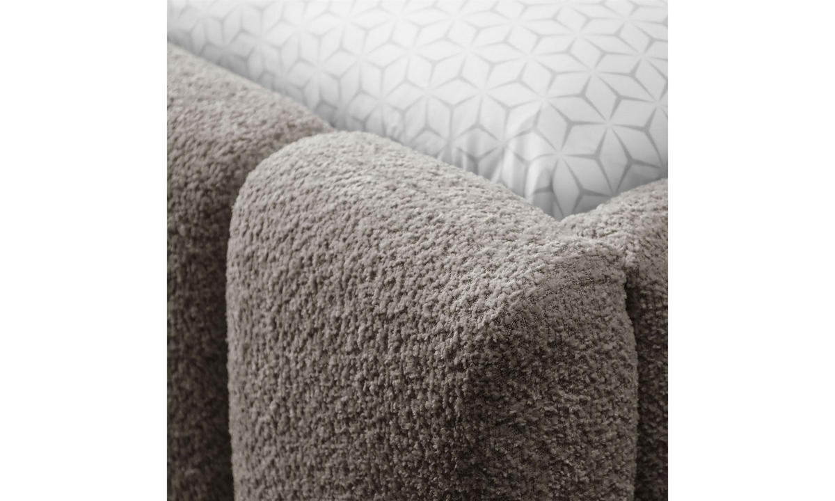 POLSTERBETT ELENA 140x200 cm Hellbraun (Anthology 6), 34 Holzlatten, Kopfteil 108 cm - Braun, Textil (140/200cm) - Lookway