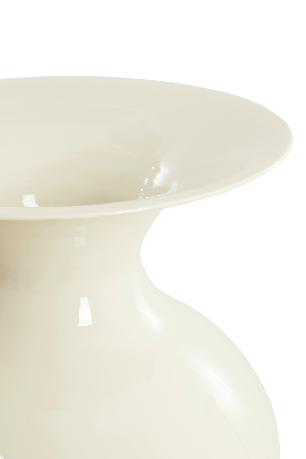 VAZE Bolulla Weiß 68/68/100 cm - Weiß, Metall (100cm) - Light & Living