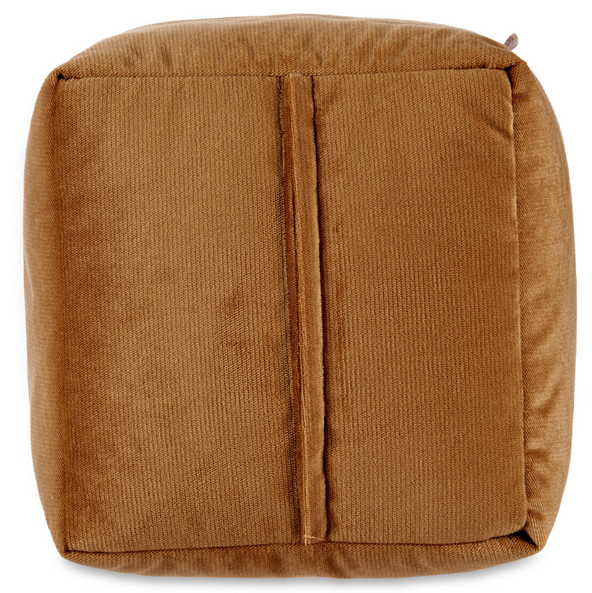 HOCKER aus Samt 30/30/30 cm - Orange, Textil (30/30/30cm) - Giftdecor