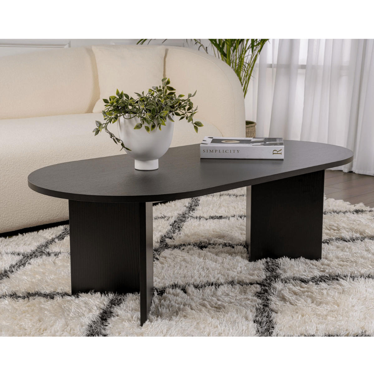 COUCHTISCH - iris 119/60/39,8 cm - Schwarz, Holzwerkstoff (119/60/39.8cm) - Calicosy