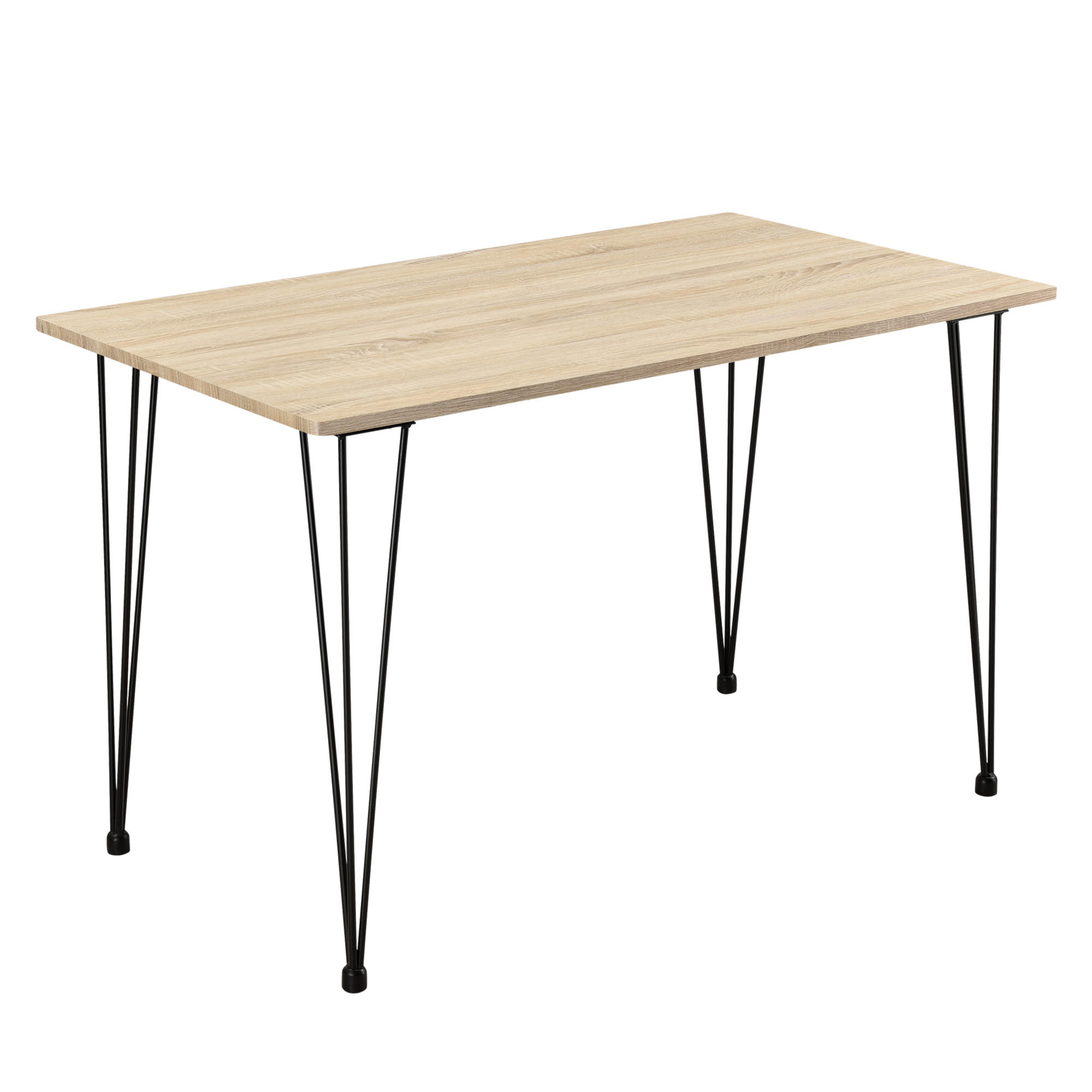 ESSTISCH Kiel - Eichefarben, Holzwerkstoff/Metall (70/120/75cm) - [en.casa]