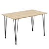 ESSTISCH Kiel - Eichefarben, Holzwerkstoff/Metall (70/120/75cm) - [en.casa]