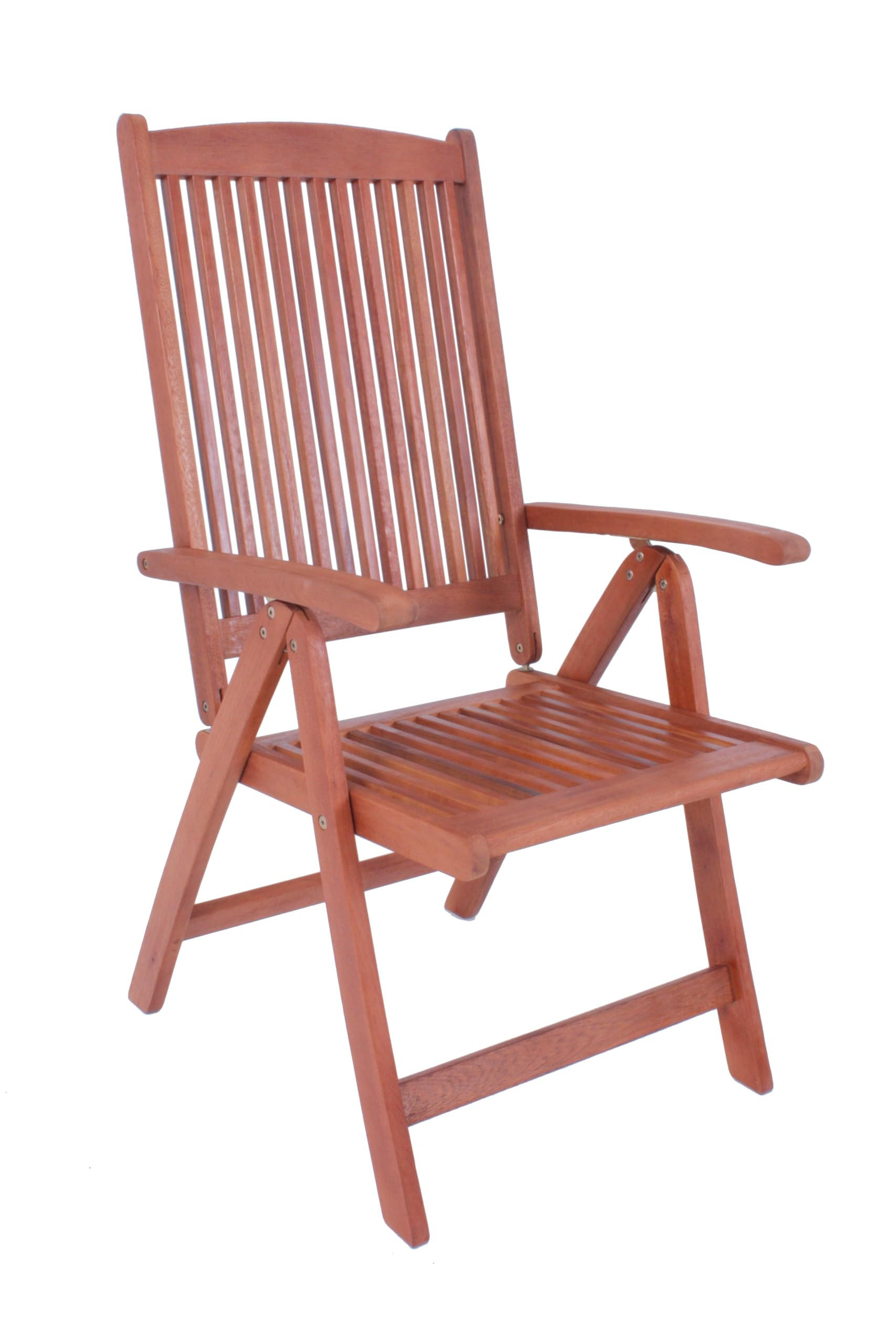 GARTENSTUHL Lille 5-fach verstellbar Hochlehner - Braun, Holz (58/110/65cm) - DELUKE