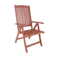 GARTENSTUHL Lille 5-fach verstellbar Hochlehner - Braun, Holz (58/110/65cm) - DELUKE