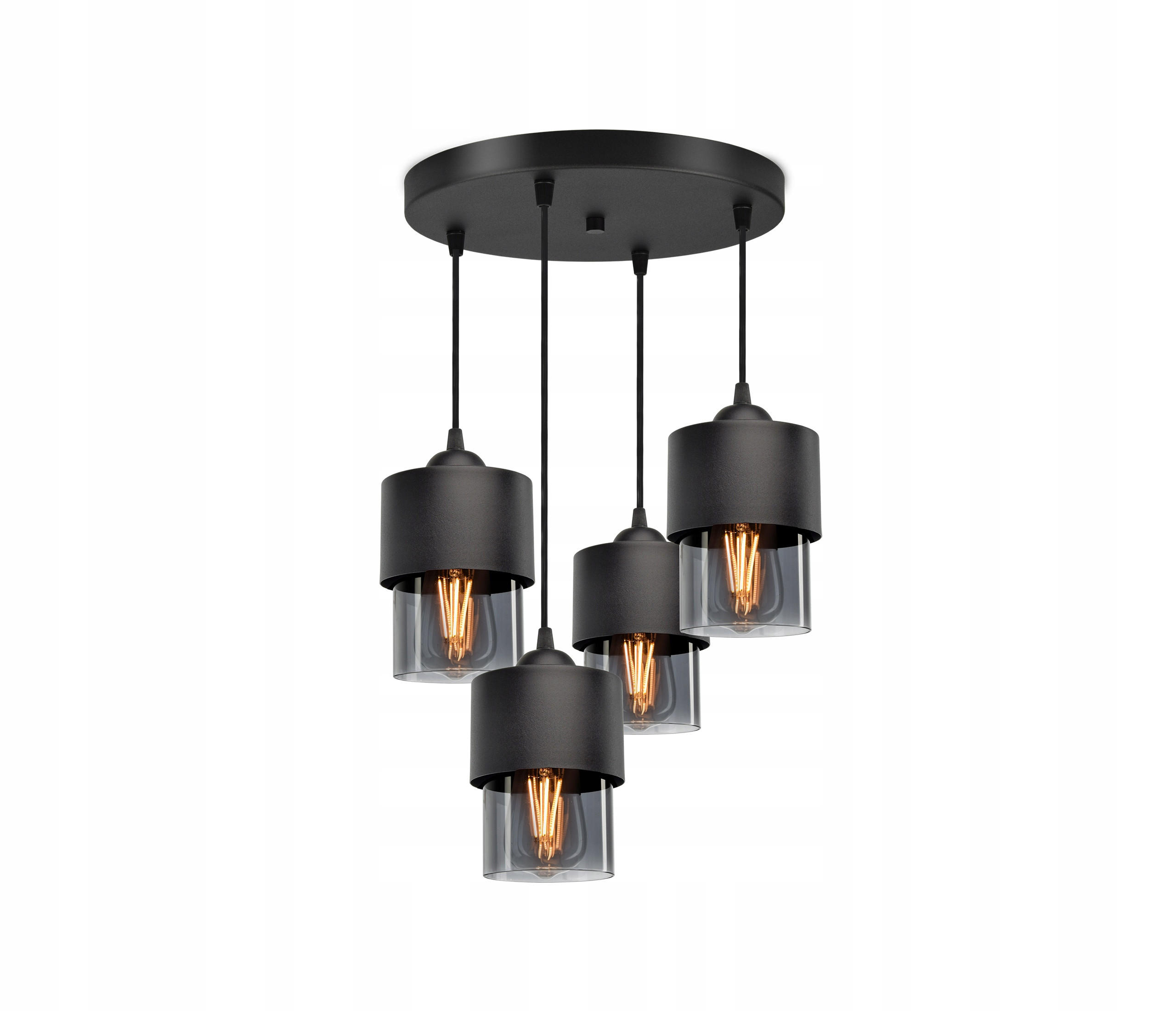 PENDELLEUCHTE Hege - Transparent/Anthrazit, Glas/Metall (35/35/70cm) - kiki design