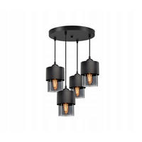 PENDELLEUCHTE Hege - Transparent/Anthrazit, Glas/Metall (35/35/70cm) - kiki design