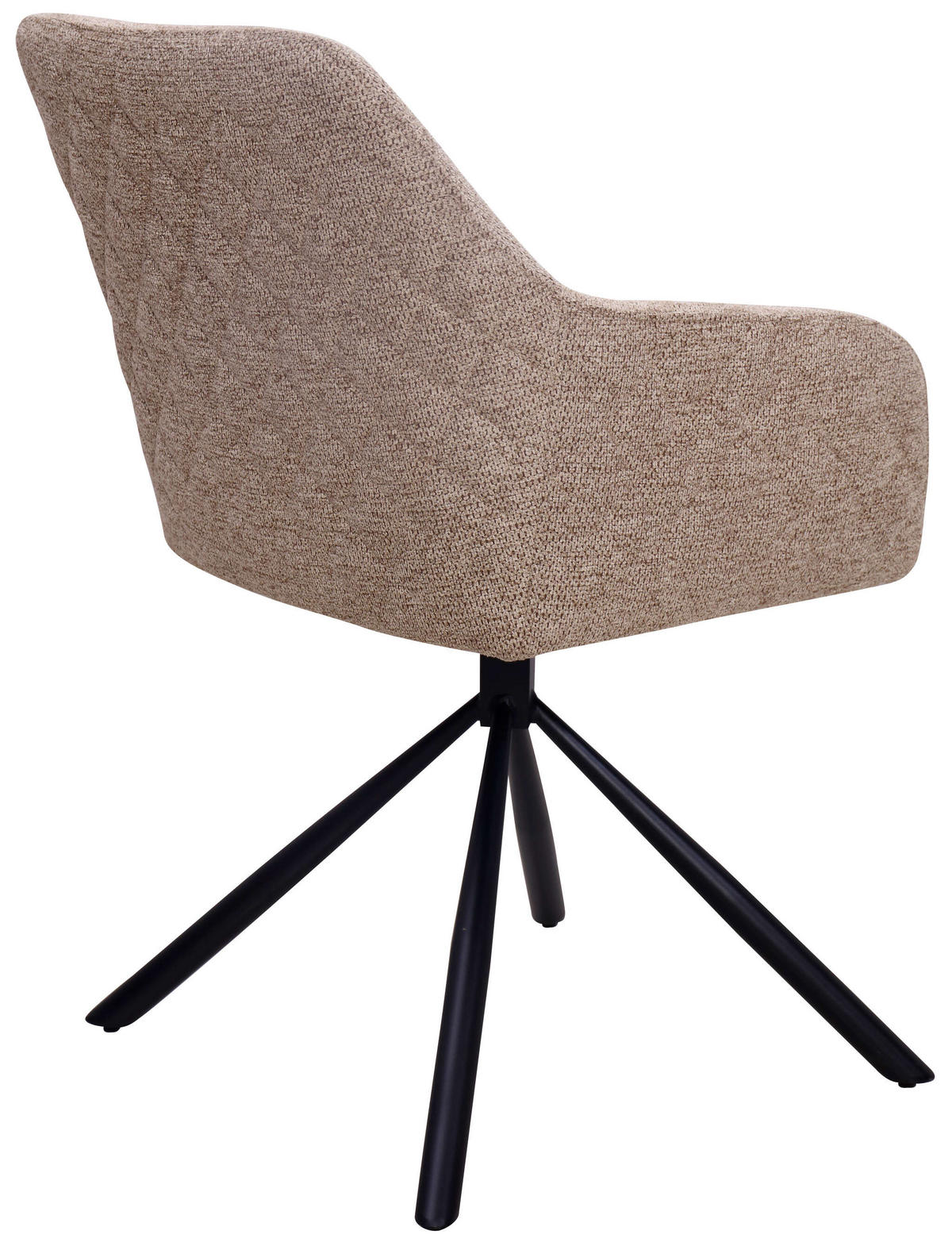 ESSZIMMERSTUHL Cuneo - Schwarz/Braun, Textil/Metall (56/85/60cm) - Mr. Deko