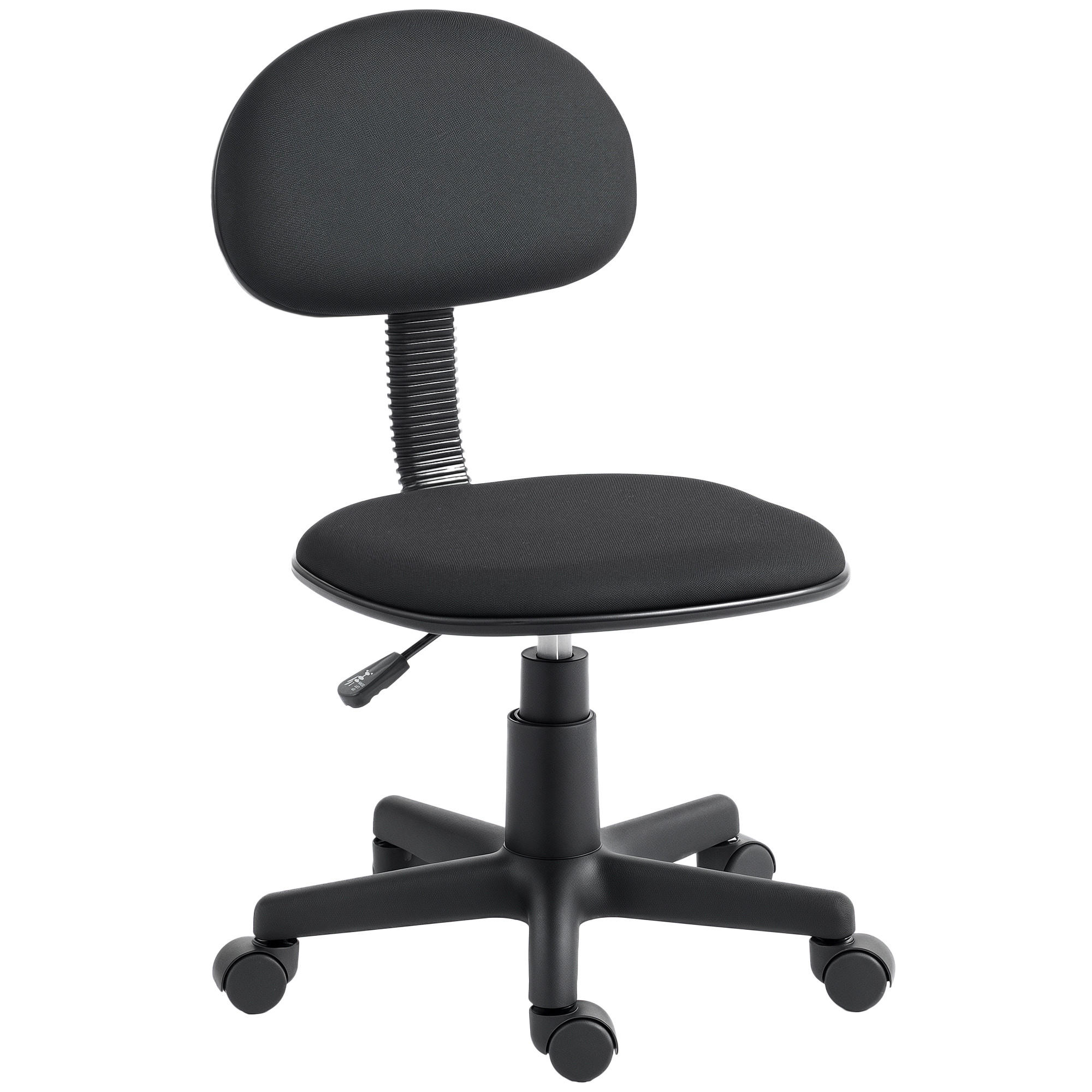 BÜROSTUHL Polyester Schwarz - Schwarz, Kunststoff/Textil (43/87/48cm) - HOMCOM