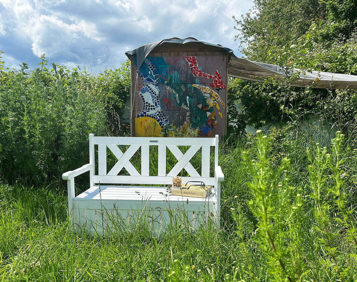 GARTENBANK Chesty2 - Weiß, Holz (115/85/58cm) - needs&wants