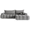 ECKSOFA Dandelino Grau mit Bouclé-Bezug, rechts - Schwarz/Grau, Kunststoff/Textil (275/168cm) - Selsey
