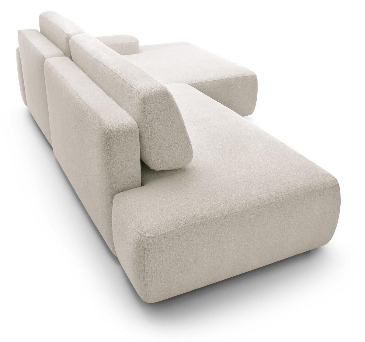 ECKSOFA 275 cm mit Schlaffunktion Orea O, Rechts, Beige - Beige, Holz (164/276cm) - Emporius