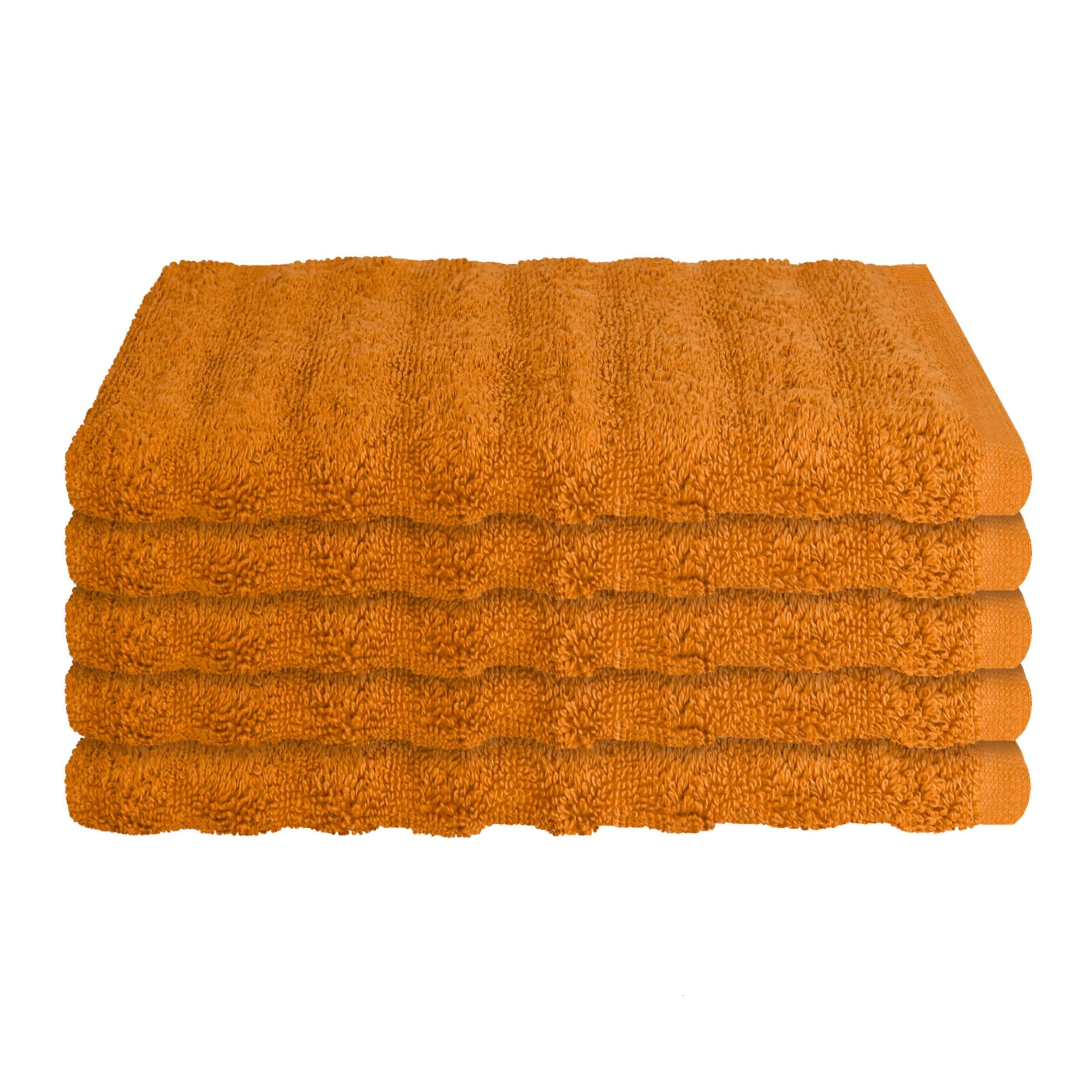 GÄSTETUCHSET Neapel - 5-teilig - 30x50 cm - Terrakotta - Terracotta, Textil (30/50cm) - SCHIESSER