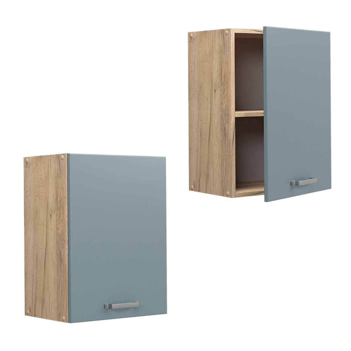 HÄNGESCHRANK R-Line Blau-Grau 45 cm - Honigeiche/Eiche Wotan, Holzwerkstoff (45/60/31cm) - Vicco