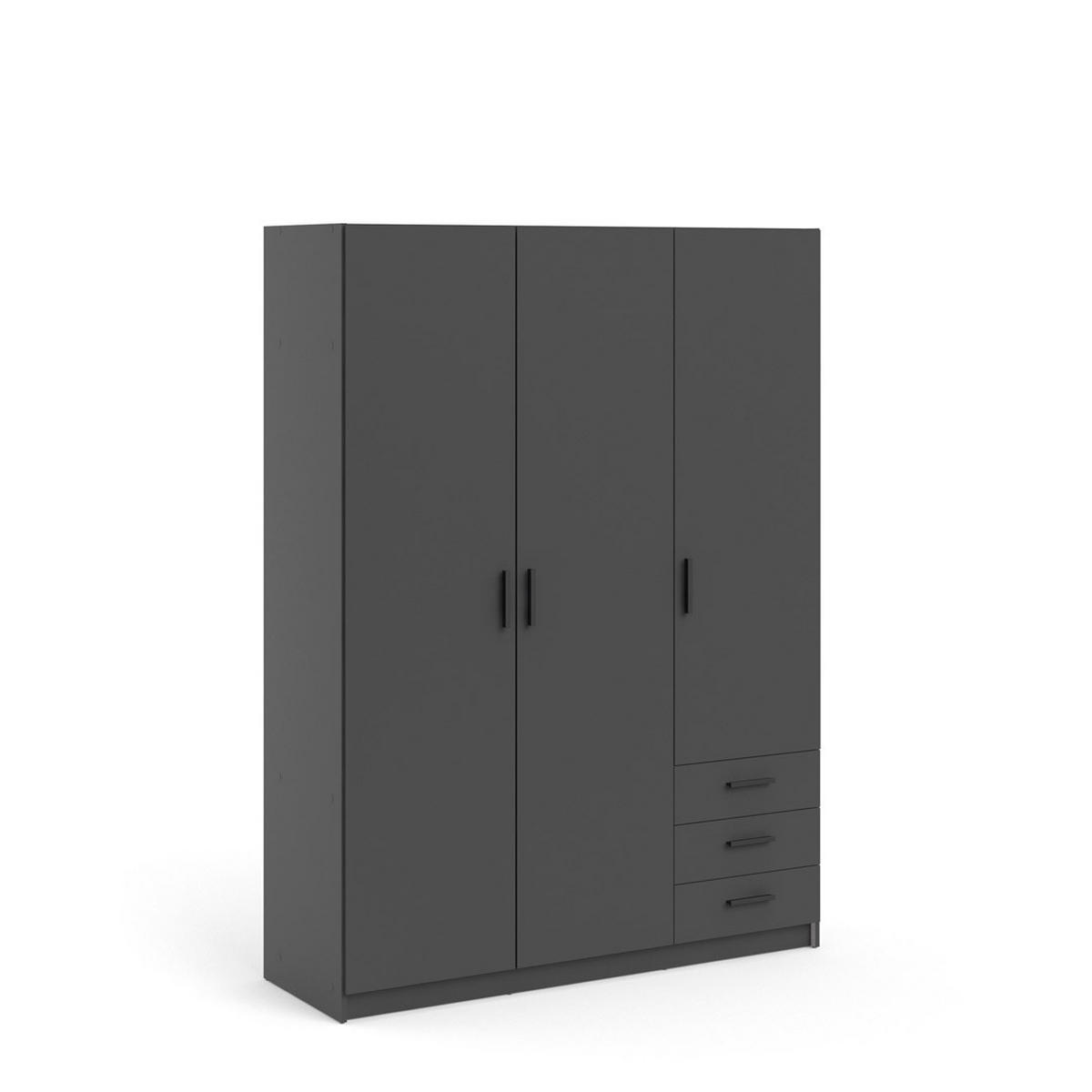 KLEIDERSCHRANK Grau - Grau, Holzwerkstoff (147/201/50cm) - ebuy24