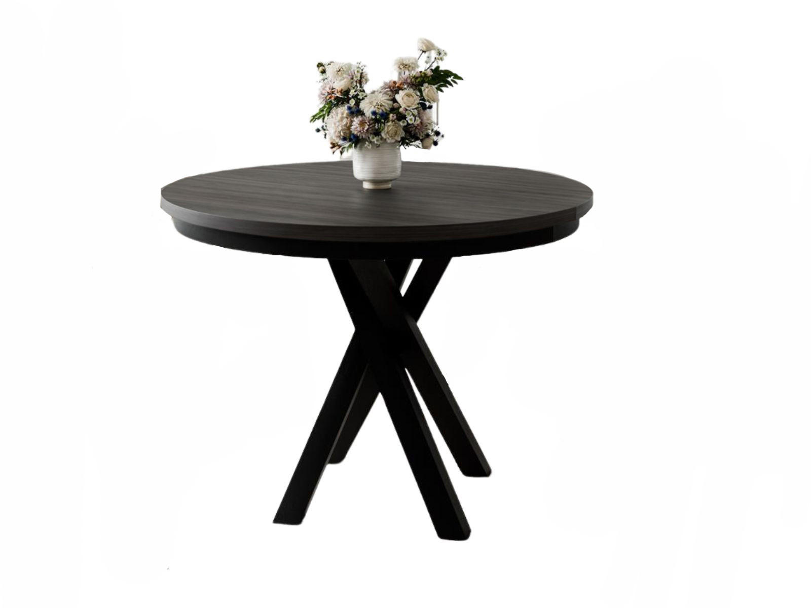 ESSTISCH Rund LOFTO Schwarz Holz - Schwarz, Holzwerkstoff (100/100/77cm) - Compleo24