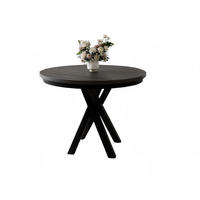 ESSTISCH Rund LOFTO Schwarz Holz - Schwarz, Holzwerkstoff (100/100/77cm) - Compleo24