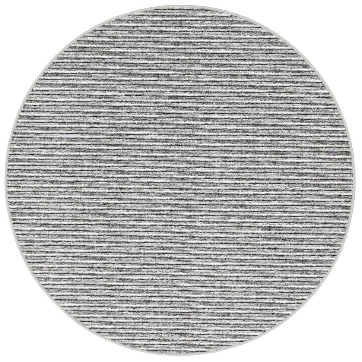 STREIFENBERBER TEPPICH MARTA RUND - Grau, Textil (200/200cm) - Snapstyle