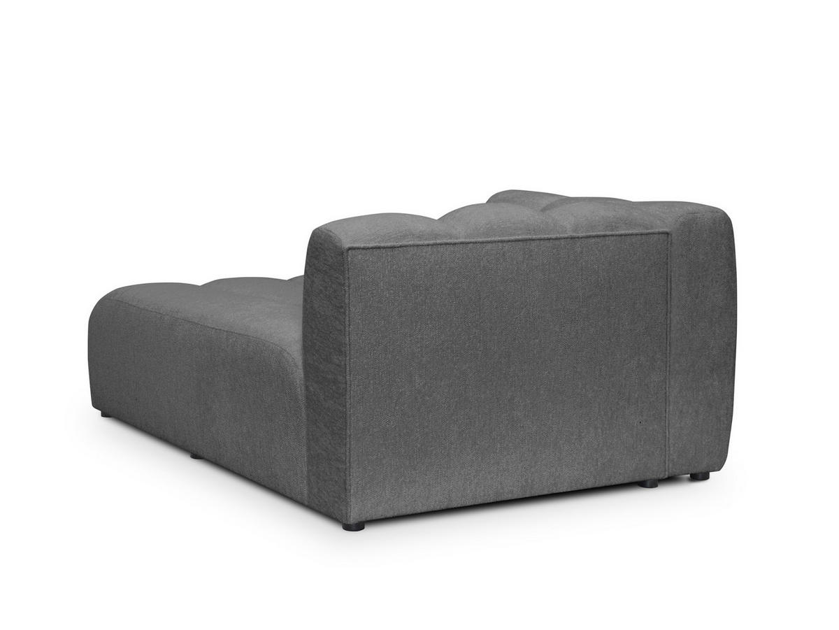 SOFAELEMENT Links Chenille Stoff Grau - Dunkelgrau/Schwarz, Holzwerkstoff/Kunststoff (179/70/113cm) - Makamii