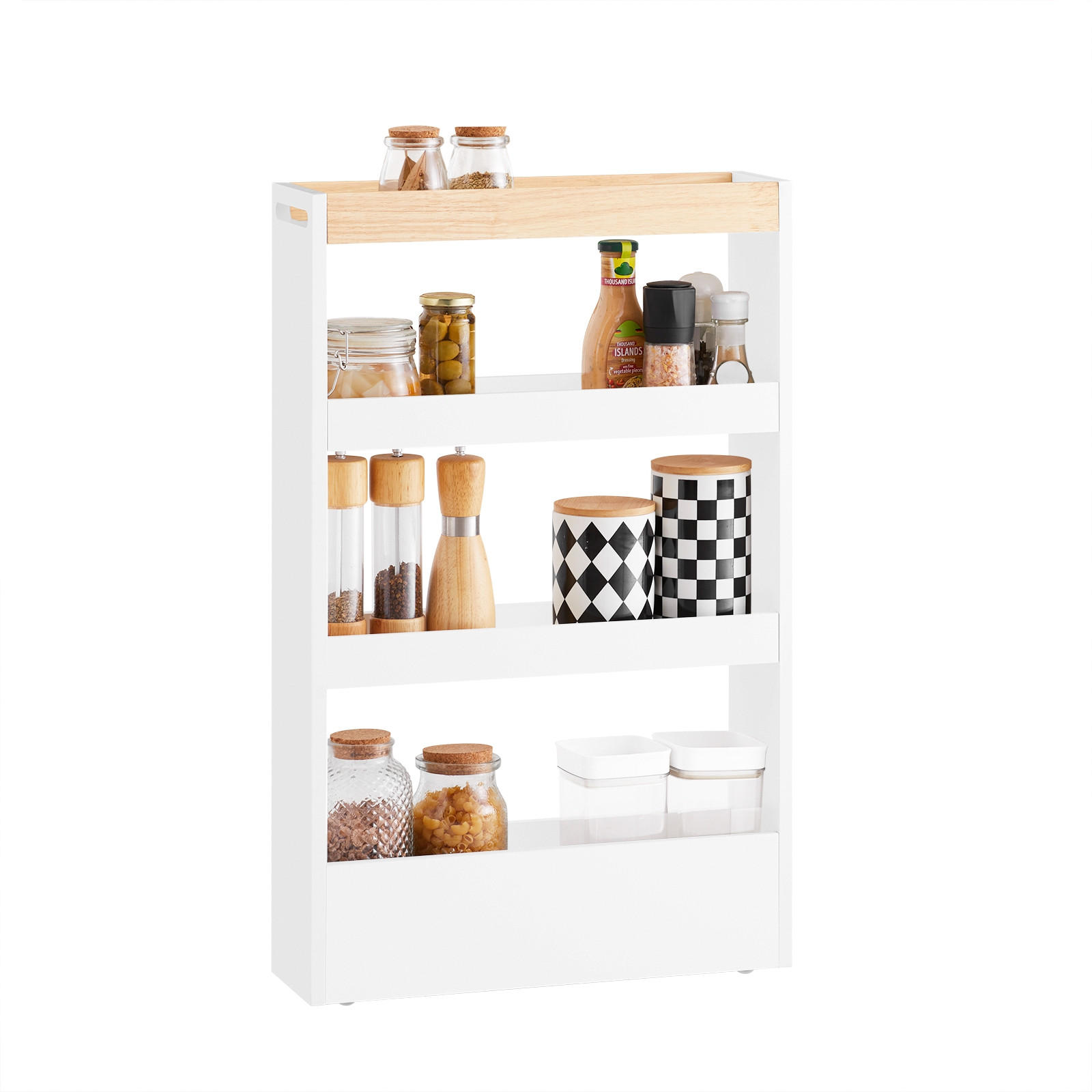 NISCHENREGAL Weiß - Weiß/Naturfarben, Holzwerkstoff (15/80/50cm) - SoBuy