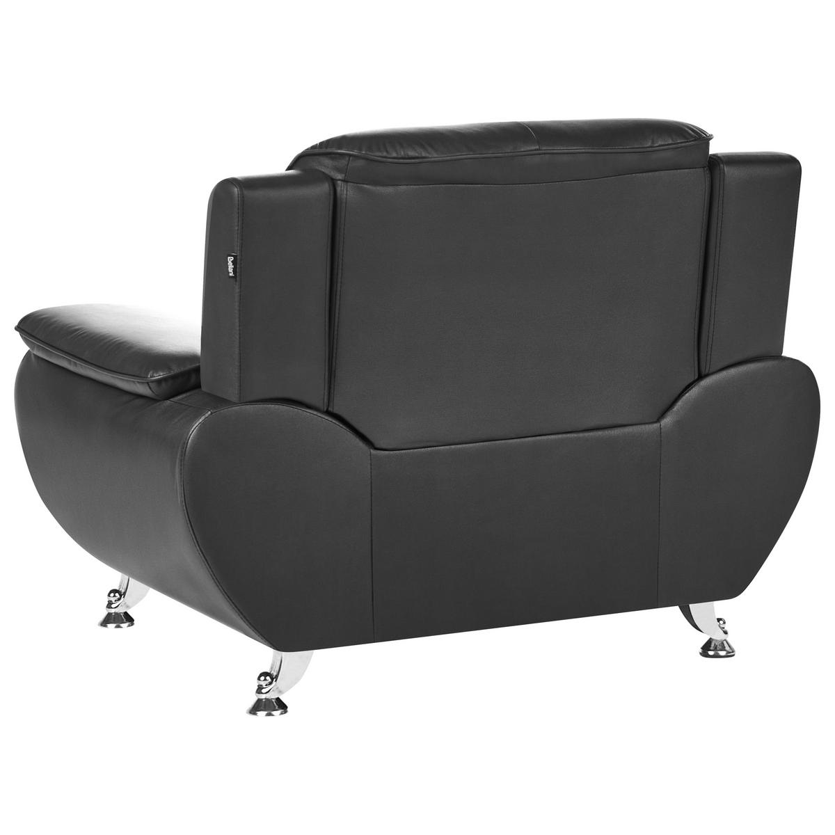 FOTOLIU piele ecologică negru Leira - negru, material plastic (111/86/78cm) - Beliani