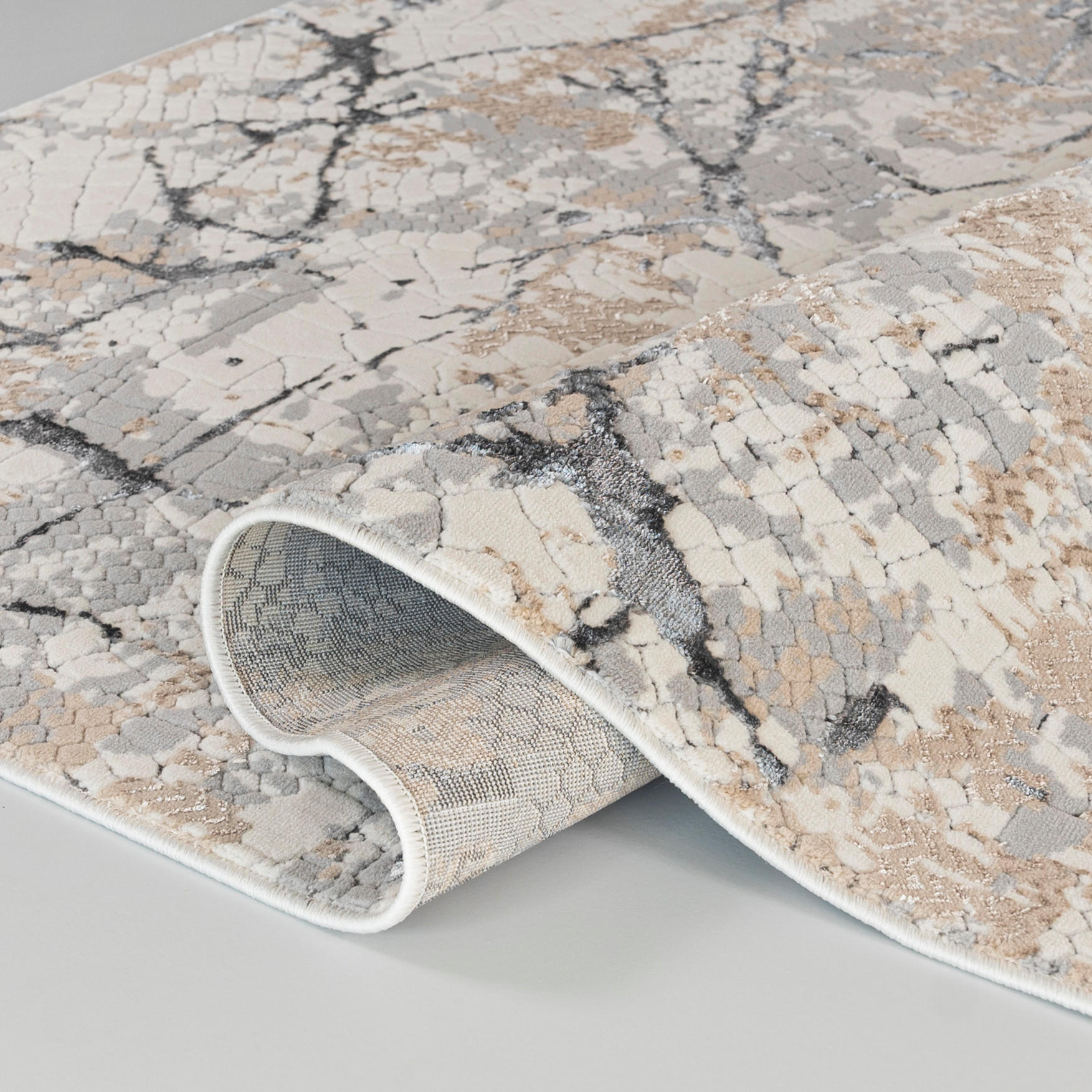 MAZOVIA TEPPICH NW01B - Beige, Ecru, Grau - 200 x 300 cm - Ecru/Beige, Textil (200/300cm) - Mazovia