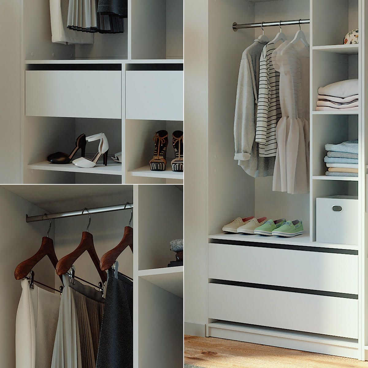 ŠATNÍ SKŘÍŇ Elmo Bílá - bílá, kompozitní dřevo (200/200/50cm) - Vicco