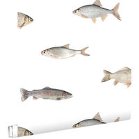 TAPETE Fische 50 x 900 cm - Grau, Papier (50/900cm) - ESTAhome