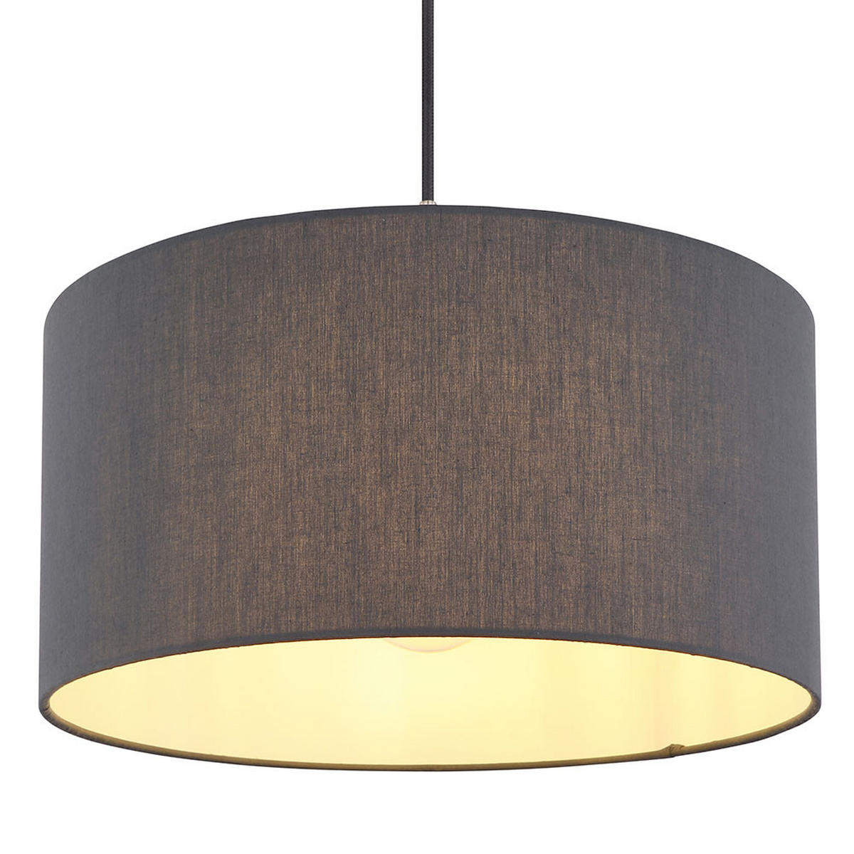 LED HÄNGELEUCHTE Textil Anthrazit Silber - Anthrazit, Metall (40/40/140cm) - Globo Lighting