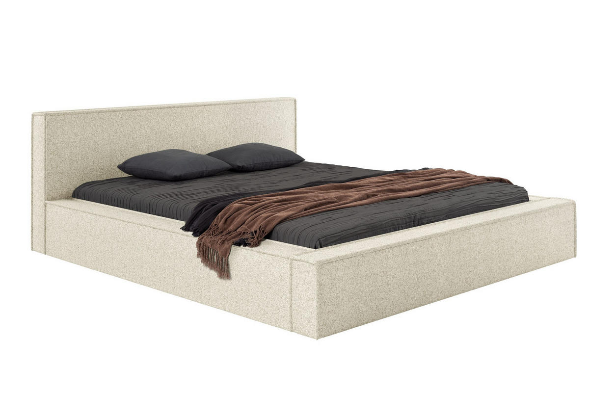 POLSTERBETT Molde mit Bettkasten 120x200 cm, Ecru - Ecru, Textil (120/200cm) - Meblito