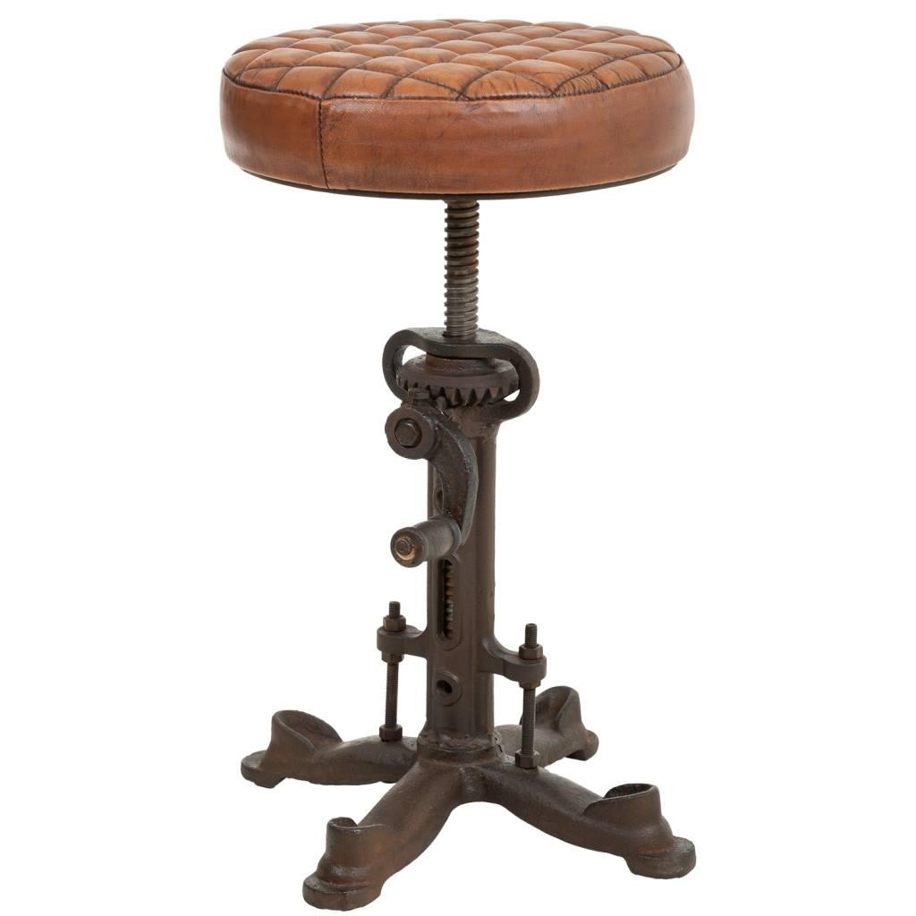 HOCKER aus Metall, 31x33cm - Braun, Metall (30/33/30cm) - Wanderlust