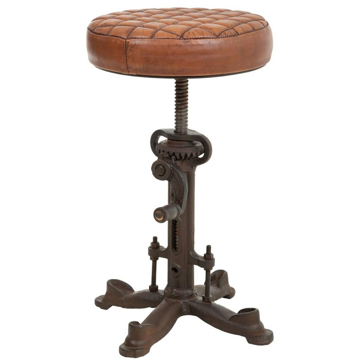 HOCKER aus Metall, 31x33cm - Braun, Metall (30/33/30cm) - Wanderlust