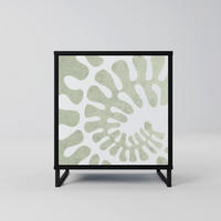SIDEBOARD HELIX DANCE, Schwarz, 57,5x42x67,5 cm, Schwarze Metall-Rahmenfüße - Multicolor/Schwarz, Holzwerkstoff/Metall (57.5/67.5/42cm) - SpaceRebels