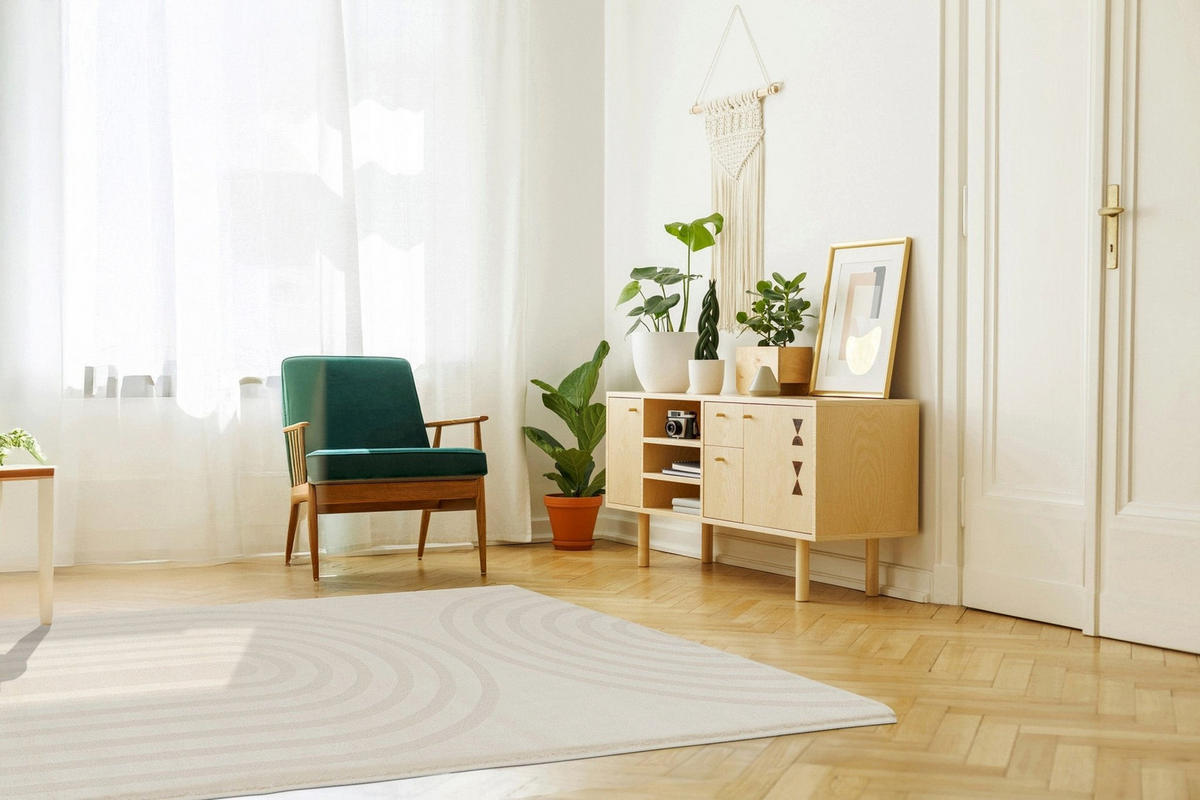 TEPPICH superweich grafisch beige - Beige, Textil (160/230cm) - AFK Living