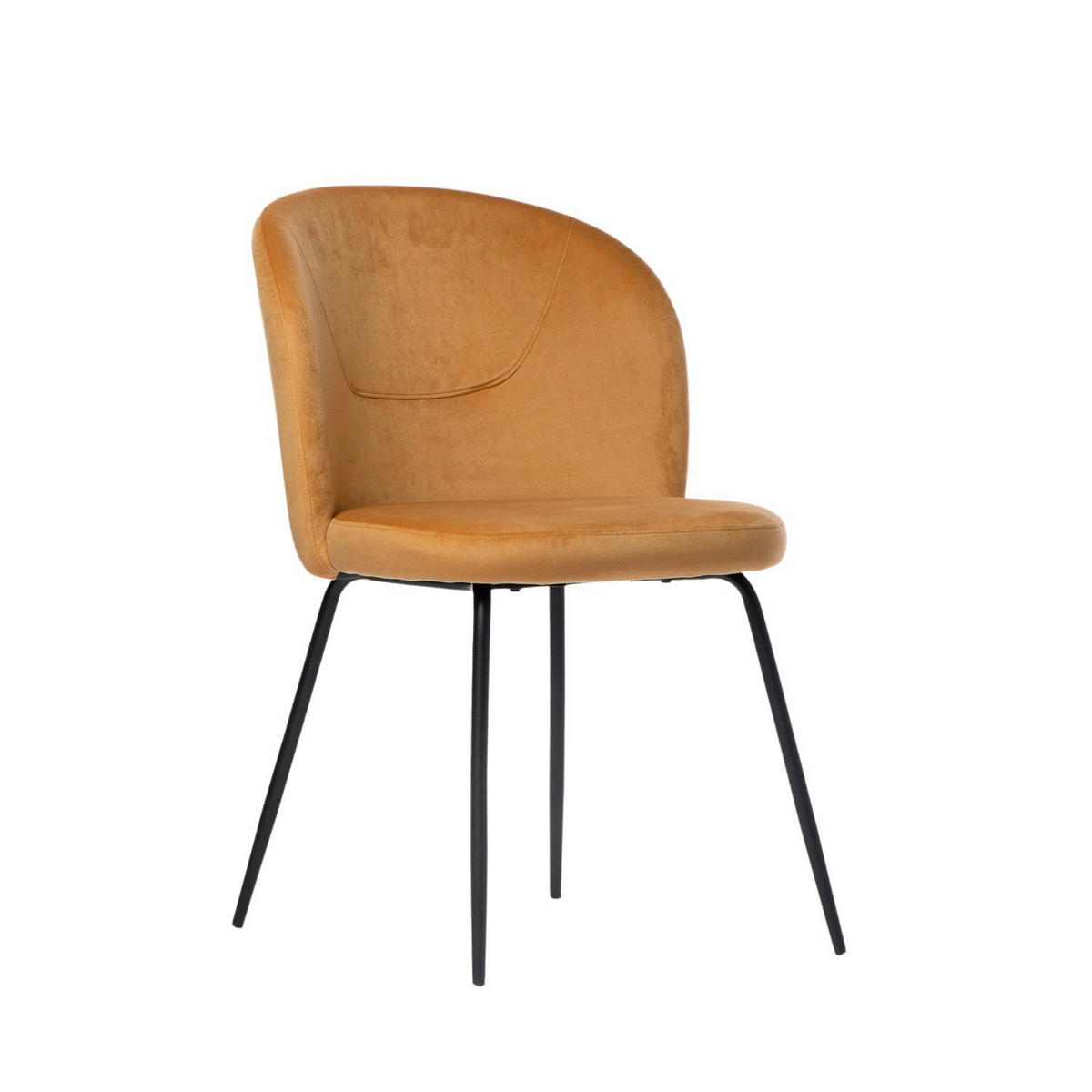 ESSZIMMERSTUHL Elina Senf / Gelb 53 cm x 81 cm - Dunkelgelb, Textil (53/81/51cm) - Klast Home