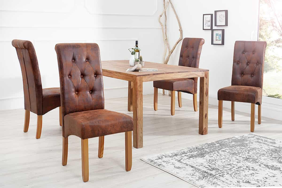 STUHL CASA Microfaser Braun 110 cm - Braun, Holz/Textil (45/110/50cm) - riess-ambiente