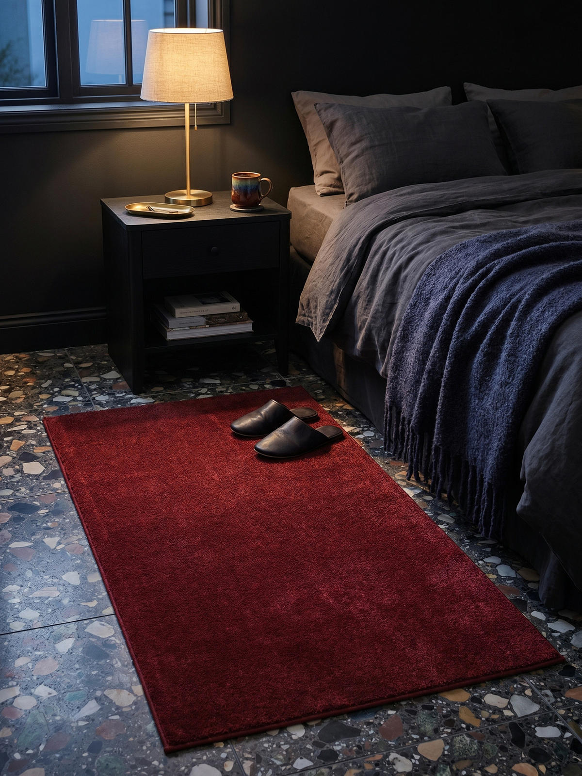 TEPPICH Kurzflor MAIN in Rot, einfarbig, 80 x 250 cm - Rot, Textil (80/250cm) - KADIMA DESIGN