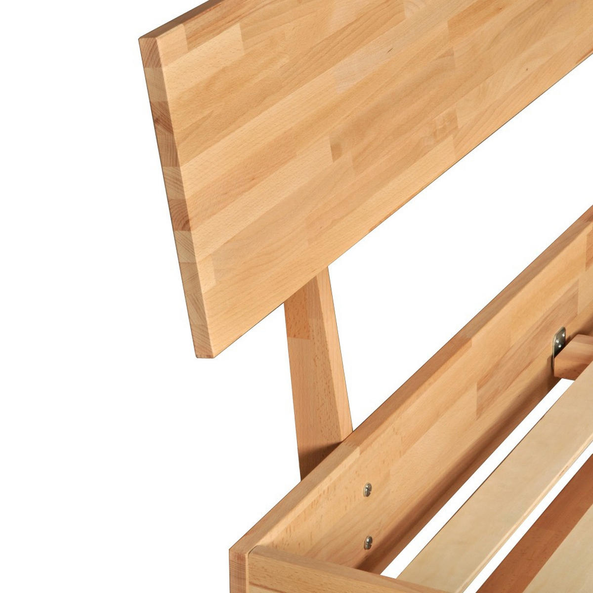 BETT TAO / 160x200 cm + Lattenrost , Buche massiv geölt - Buchefarben, Holz (160/200cm) - Weber Industries