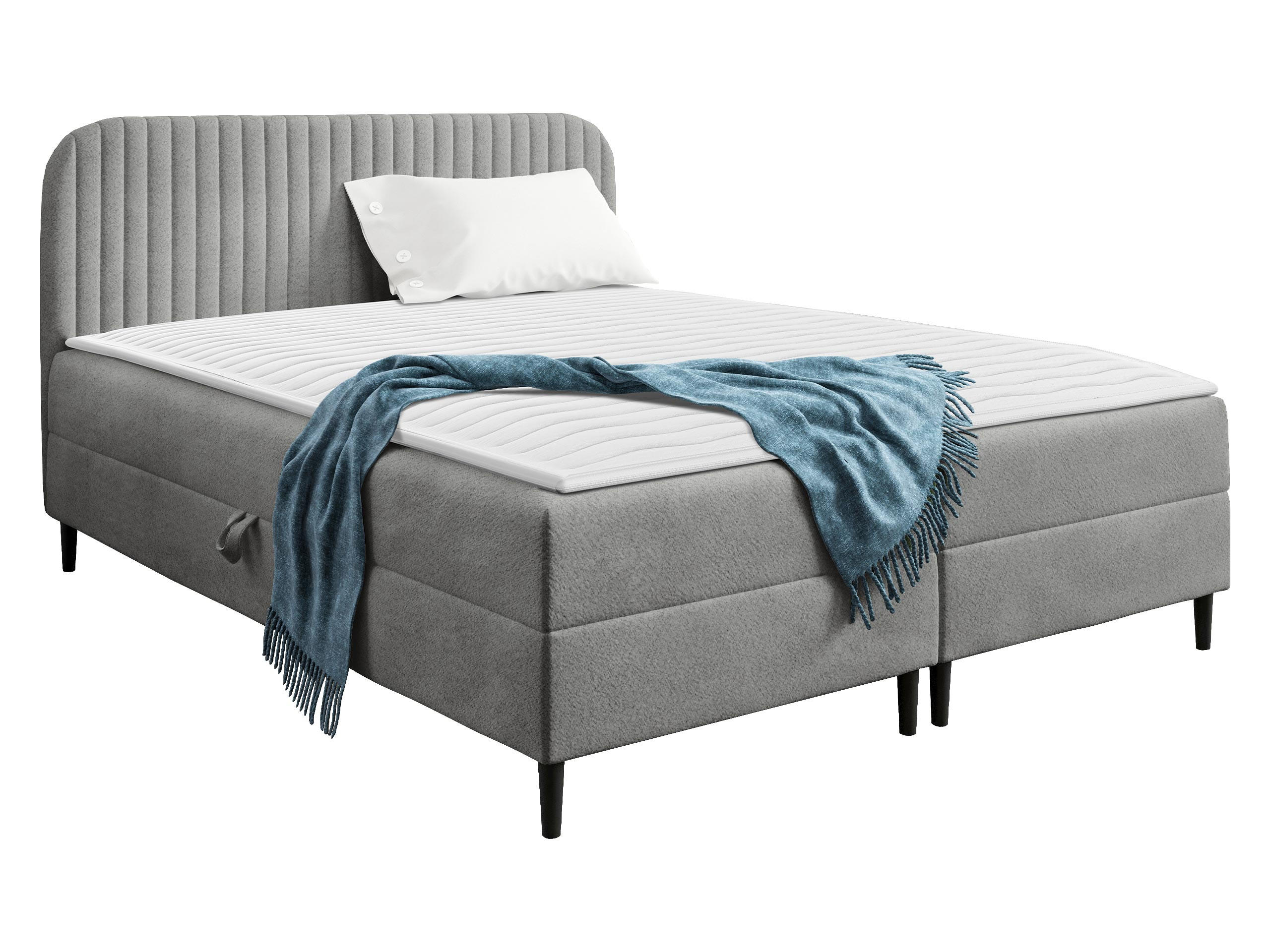 Mirjan24 Boxbett Grau 160x200 cm