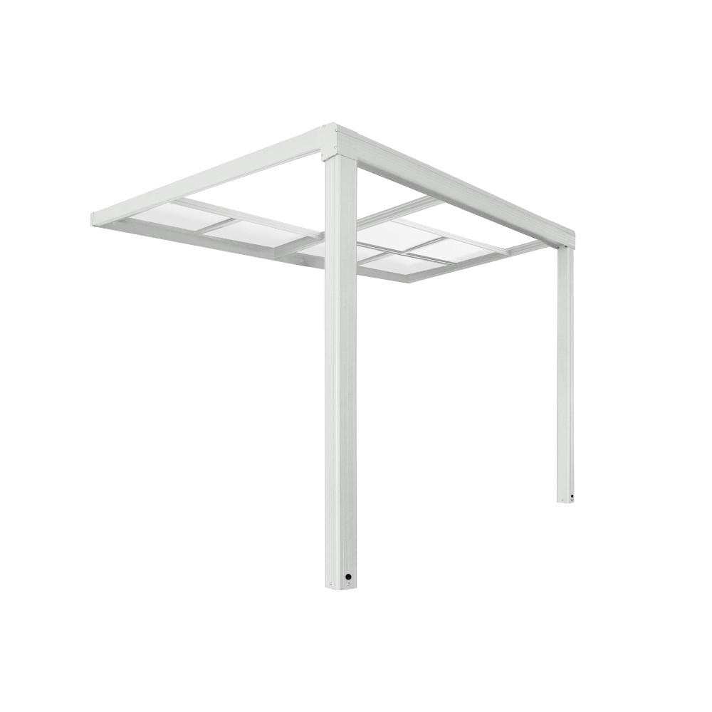TERRASSENÜBERDACHUNG SOLIS DELUXE - Farbe: Weiß, Größe: 290 x 295 x 233 / 272 cm - Weiß, Kunststoff (290/272/295cm) - Home Deluxe