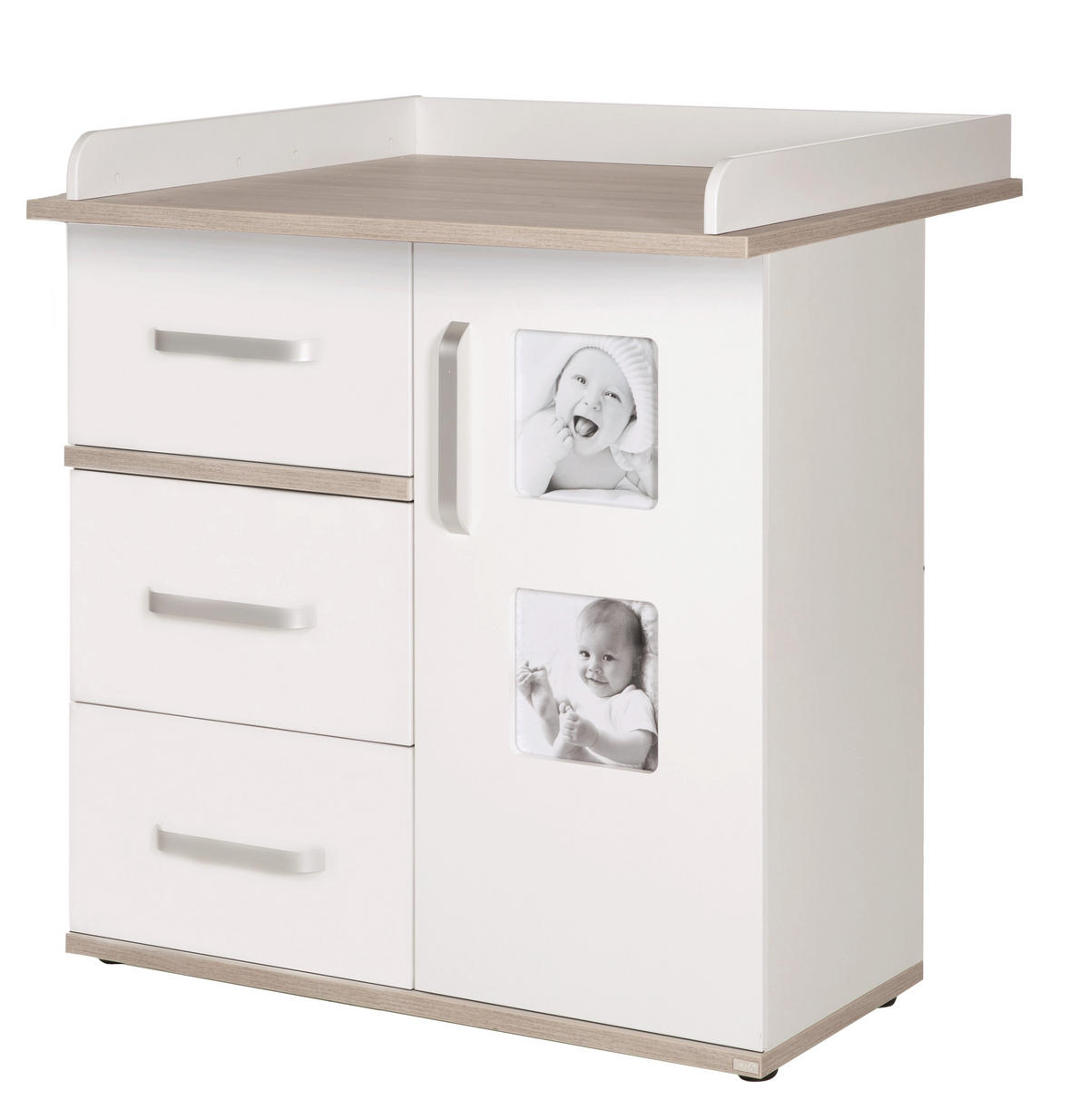 WICKELKOMMODE Moritz - Weiß, Holzwerkstoff/Metall (94/101.5/78cm) - Roba