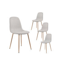 ESSZIMMERSTUHL Ellis Grau 43 cm x 87 cm 4er-Set - Hellgrau, Textil (43/87/54cm) - Klast Home